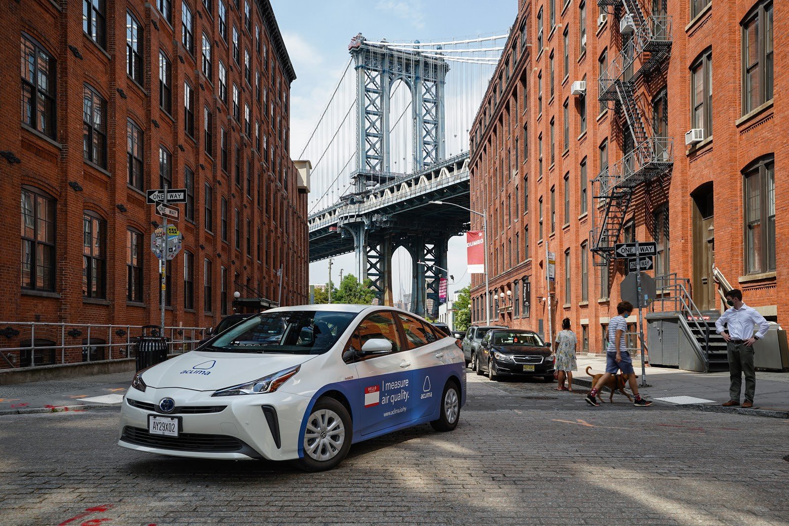 Aclima mobile air quality sensing vehicle in Brooklyn, Summer 2020. (Photo credit: Newlab)
