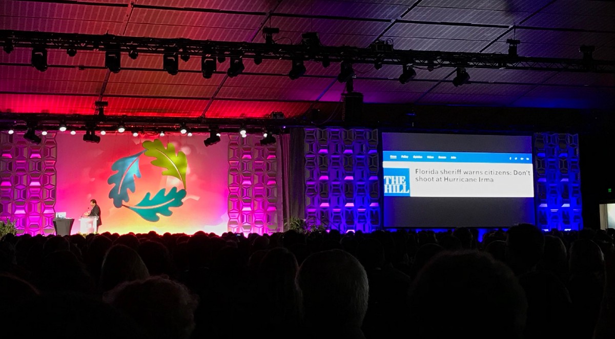 Neil deGrasse Tyson speaks at the 2017 Greenbuild Conference and Expo in Boston, MA.